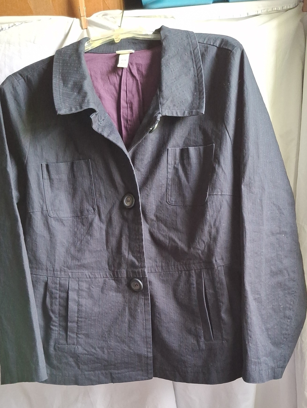 Venezia Navy Jacket with Purple Lining